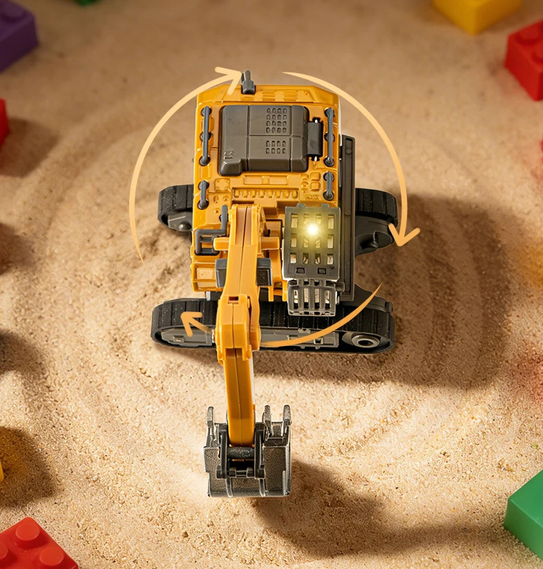 Екскаватор на радіокеруванні RC 555-104 1:64 зі світлом та звуком, керування через додаток